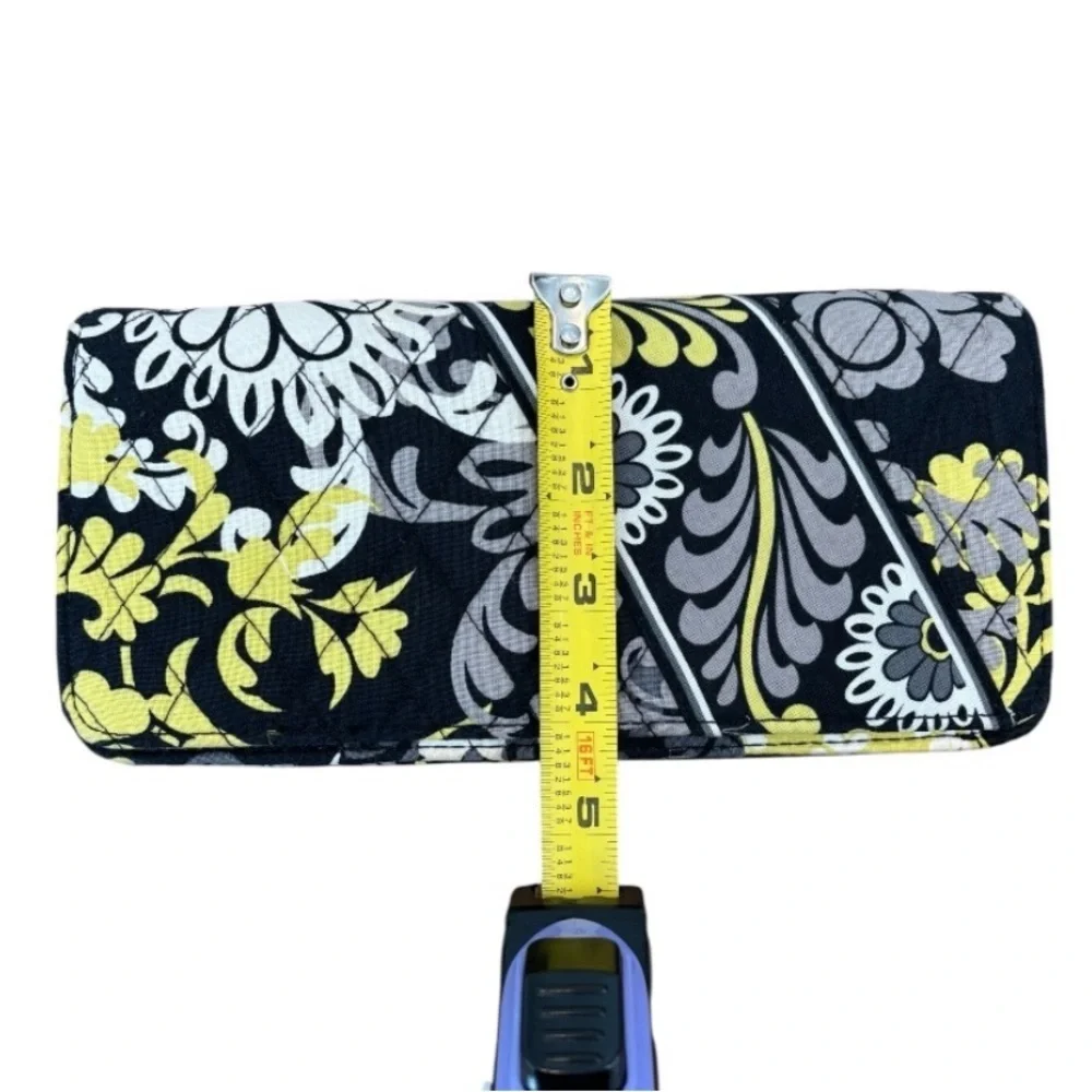 Vera Bradley “Knot Just A Clutch” Black and Yellow Floral Clutch Walket